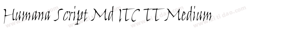 Humana Script Md ITC TT Medium字体转换